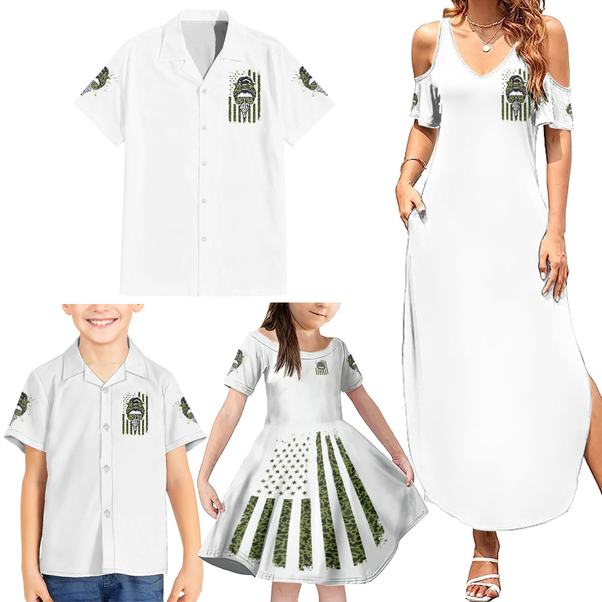 Oh I Pissed You Off Messy Bun Family Matching Summer Maxi Dress and Hawaiian Shirt - Wonder Print Shop