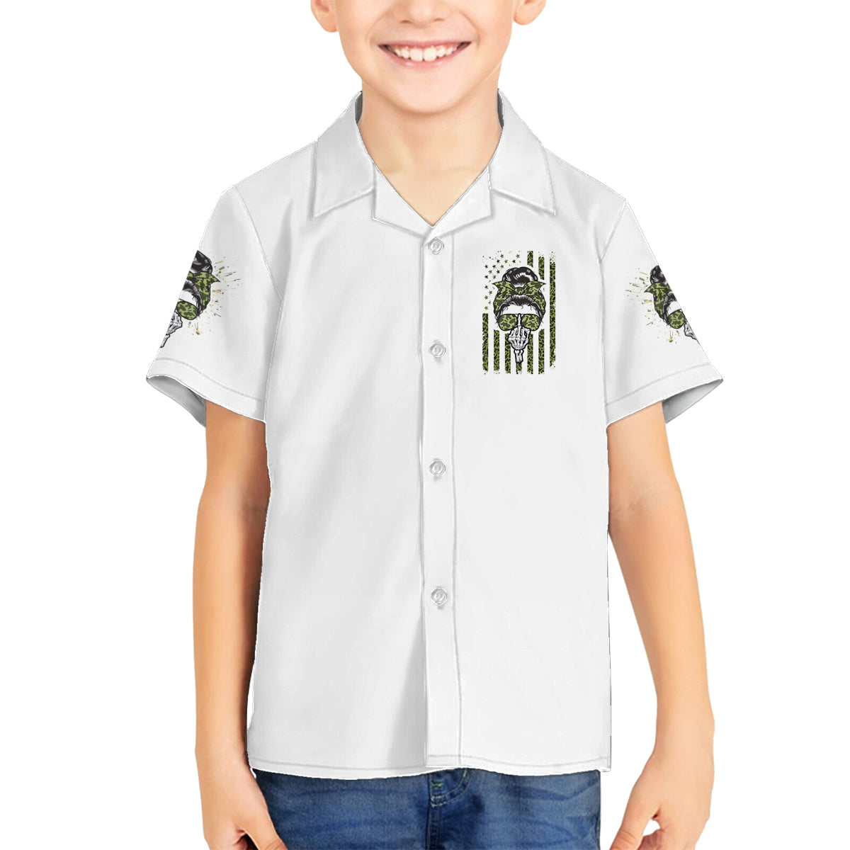 Oh I Pissed You Off Messy Bun Family Matching Tank Maxi Dress and Hawaiian Shirt - Wonder Print Shop