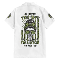 Oh I Pissed You Off Messy Bun Hawaiian Shirt - Wonder Print Shop
