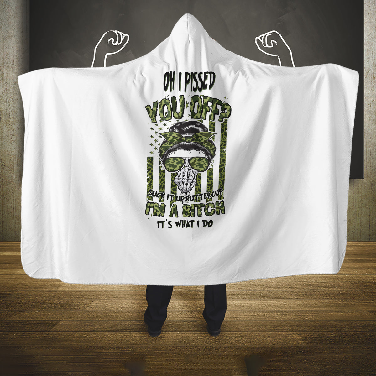 oh-i-pissed-you-off-messy-bun-hooded-blanket