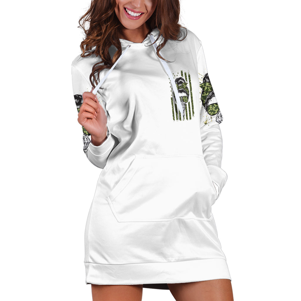 Oh I Pissed You Off Messy Bun Hoodie Dress - Wonder Print Shop