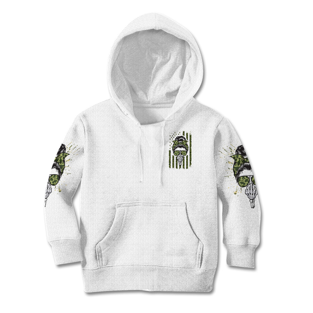 Oh I Pissed You Off Messy Bun Kid Hoodie - Wonder Print Shop