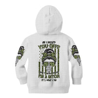 Oh I Pissed You Off Messy Bun Kid Hoodie - Wonder Print Shop