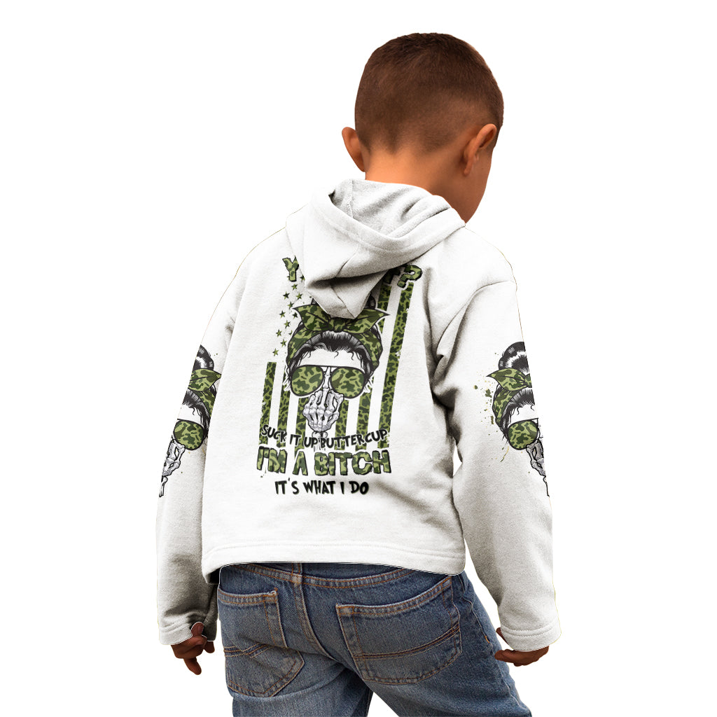 Oh I Pissed You Off Messy Bun Kid Hoodie - Wonder Print Shop