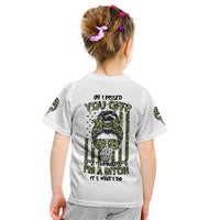 Oh I Pissed You Off Messy Bun Kid T Shirt - Wonder Print Shop