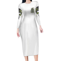 Oh I Pissed You Off Messy Bun Long Sleeve Bodycon Dress - Wonder Print Shop