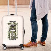 Oh I Pissed You Off Messy Bun Luggage Cover - Wonder Print Shop