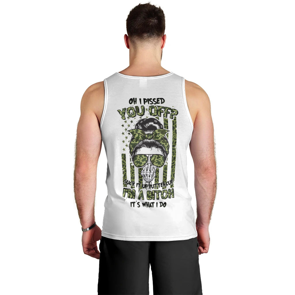 Oh I Pissed You Off Messy Bun Men Tank Top - Wonder Print Shop
