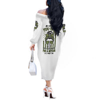 Oh I Pissed You Off Messy Bun Off The Shoulder Long Sleeve Dress - Wonder Print Shop