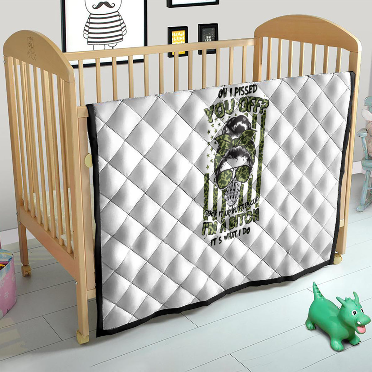 Oh I Pissed You Off Messy Bun Quilt - Wonder Print Shop