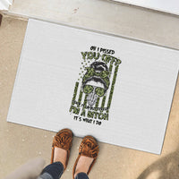 Oh I Pissed You Off Messy Bun Rubber Doormat - Wonder Print Shop