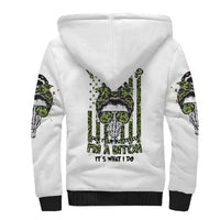 Oh I Pissed You Off Messy Bun Sherpa Hoodie - Wonder Print Shop