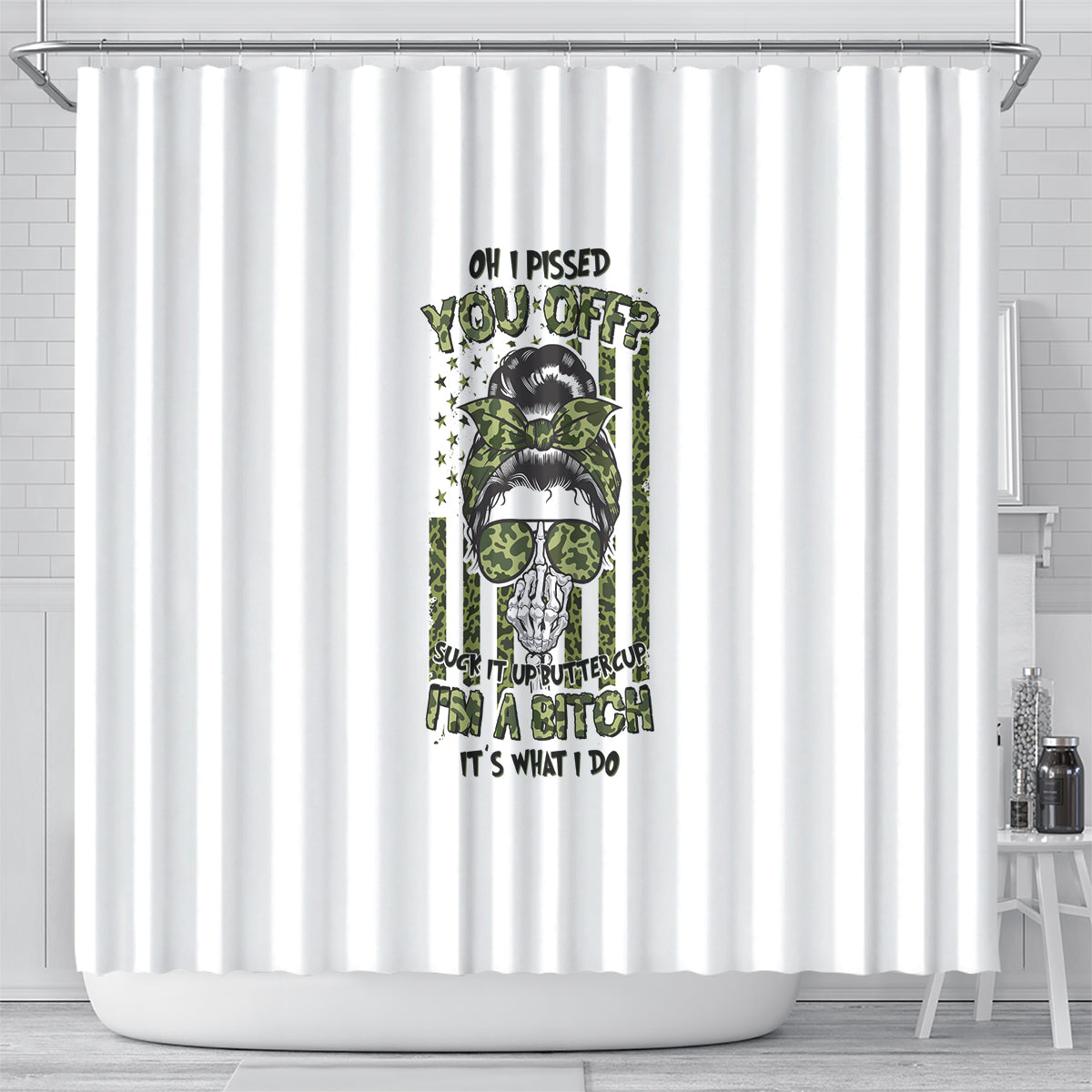 oh-i-pissed-you-off-messy-bun-shower-curtain