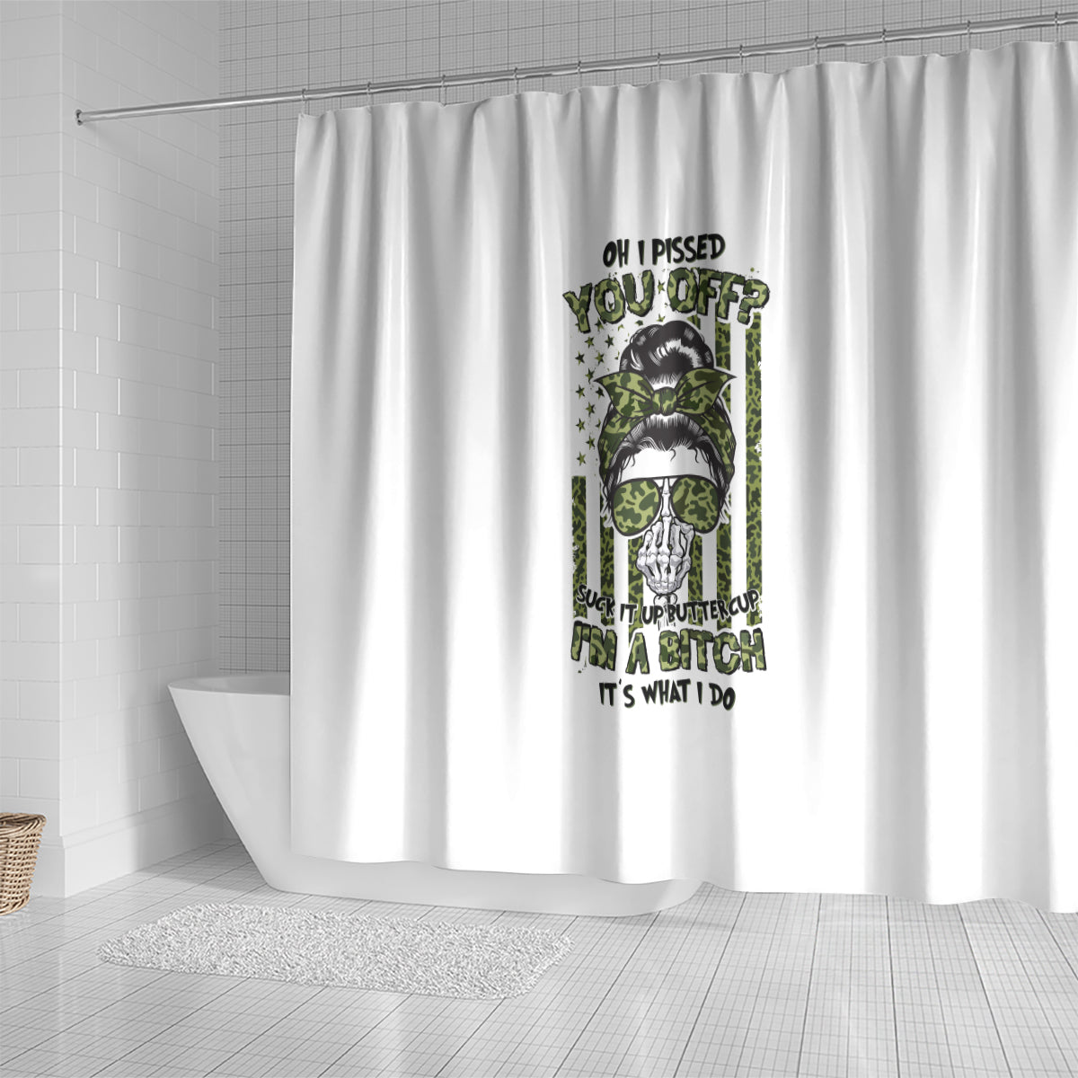 oh-i-pissed-you-off-messy-bun-shower-curtain