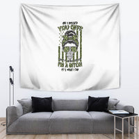 Oh I Pissed You Off Messy Bun Tapestry - Wonder Print Shop