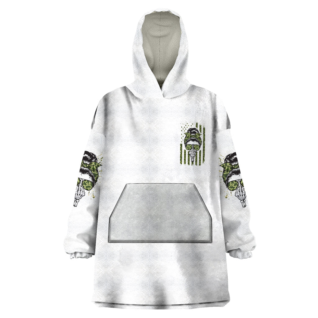 Oh I Pissed You Off Messy Bun Wearable Blanket Hoodie - Wonder Print Shop