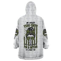 Oh I Pissed You Off Messy Bun Wearable Blanket Hoodie - Wonder Print Shop