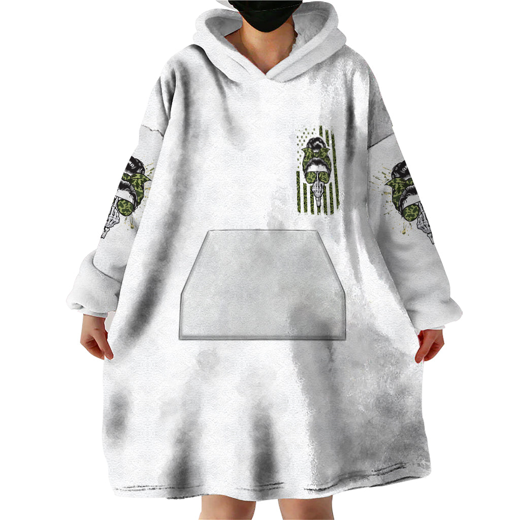 Oh I Pissed You Off Messy Bun Wearable Blanket Hoodie - Wonder Print Shop