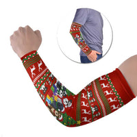 Miniature Schnauzer Family Snow Christmas Arm Sleeves Xmas Holiday Patterns - Wonder Print Shop