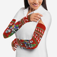 Miniature Schnauzer Family Snow Christmas Arm Sleeves Xmas Holiday Patterns - Wonder Print Shop