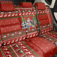 Miniature Schnauzer Family Snow Christmas Back Car Seat Cover Xmas Holiday Patterns - Wonder Print Shop