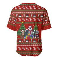 Miniature Schnauzer Family Snow Christmas Baseball Jersey Xmas Holiday Patterns - Wonder Print Shop