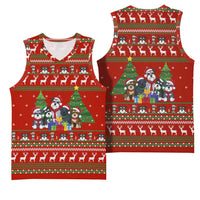 Miniature Schnauzer Family Snow Christmas Basketball Jersey Xmas Holiday Patterns - Wonder Print Shop
