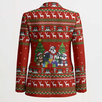 Miniature Schnauzer Family Snow Christmas Blazer Xmas Holiday Patterns - Wonder Print Shop