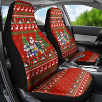 Miniature Schnauzer Family Snow Christmas Car Seat Cover Xmas Holiday Patterns - Wonder Print Shop