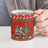 Miniature Schnauzer Family Snow Christmas Ceramic Mug Xmas Holiday Patterns - Wonder Print Shop