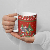 Miniature Schnauzer Family Snow Christmas Ceramic Mug Xmas Holiday Patterns - Wonder Print Shop