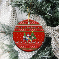 Miniature Schnauzer Family Snow Christmas Ceramic Ornament Xmas Holiday Patterns - Wonder Print Shop
