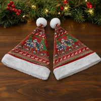 Miniature Schnauzer Family Snow Christmas Santa Hat Xmas Holiday Patterns - Wonder Print Shop