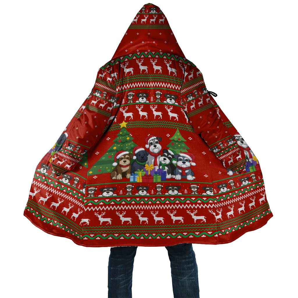 Miniature Schnauzer Family Snow Christmas Cloak Xmas Holiday Patterns - Wonder Print Shop