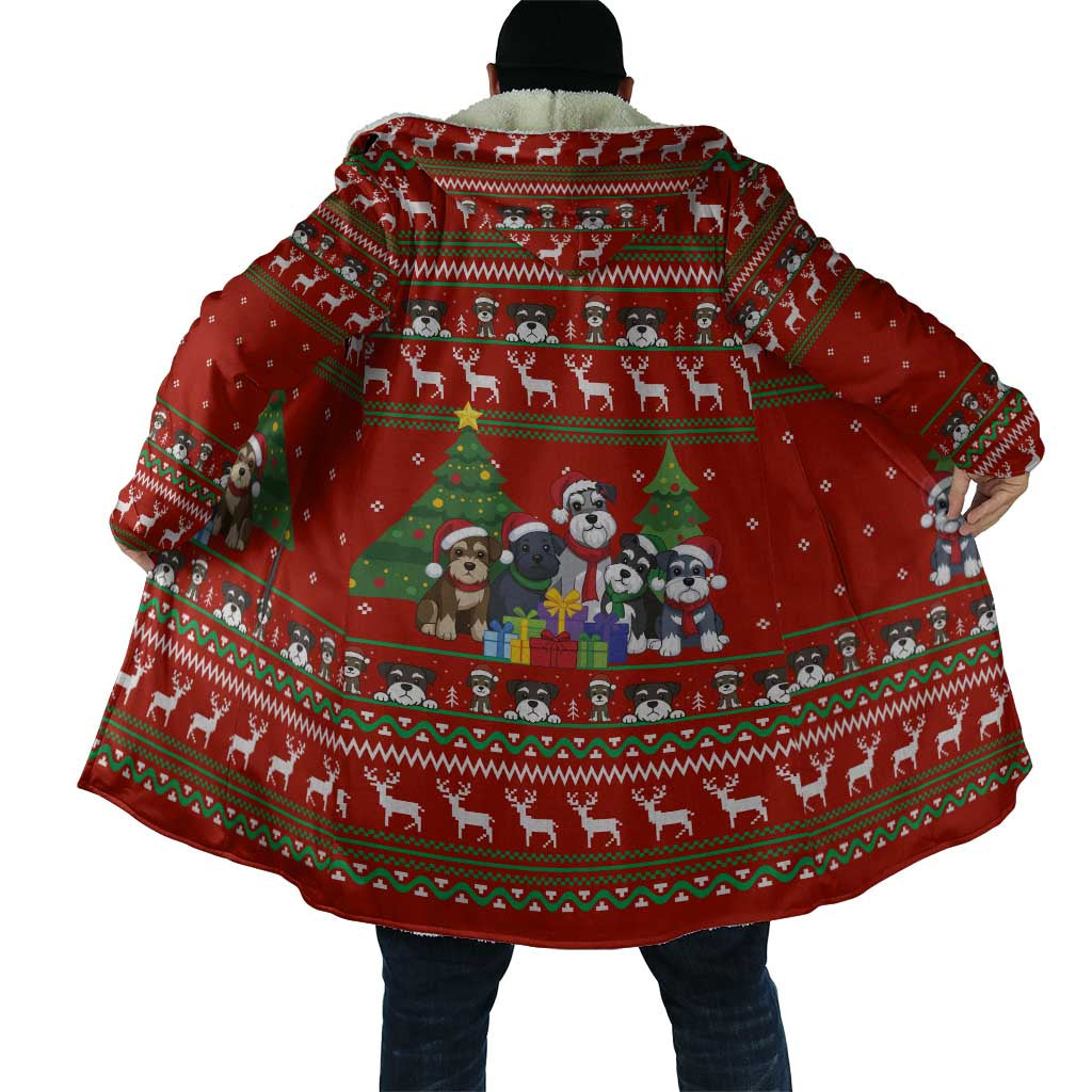 Miniature Schnauzer Family Snow Christmas Cloak Xmas Holiday Patterns - Wonder Print Shop