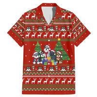 Miniature Schnauzer Family Snow Christmas Family Matching Mermaid Dress and Hawaiian Shirt Xmas Holiday Patterns - Wonder Print Shop