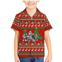 Miniature Schnauzer Family Snow Christmas Family Matching Mermaid Dress and Hawaiian Shirt Xmas Holiday Patterns - Wonder Print Shop