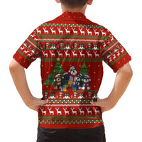 Miniature Schnauzer Family Snow Christmas Family Matching Puletasi and Hawaiian Shirt Xmas Holiday Patterns - Wonder Print Shop