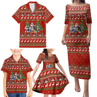 Miniature Schnauzer Family Snow Christmas Family Matching Puletasi and Hawaiian Shirt Xmas Holiday Patterns - Wonder Print Shop