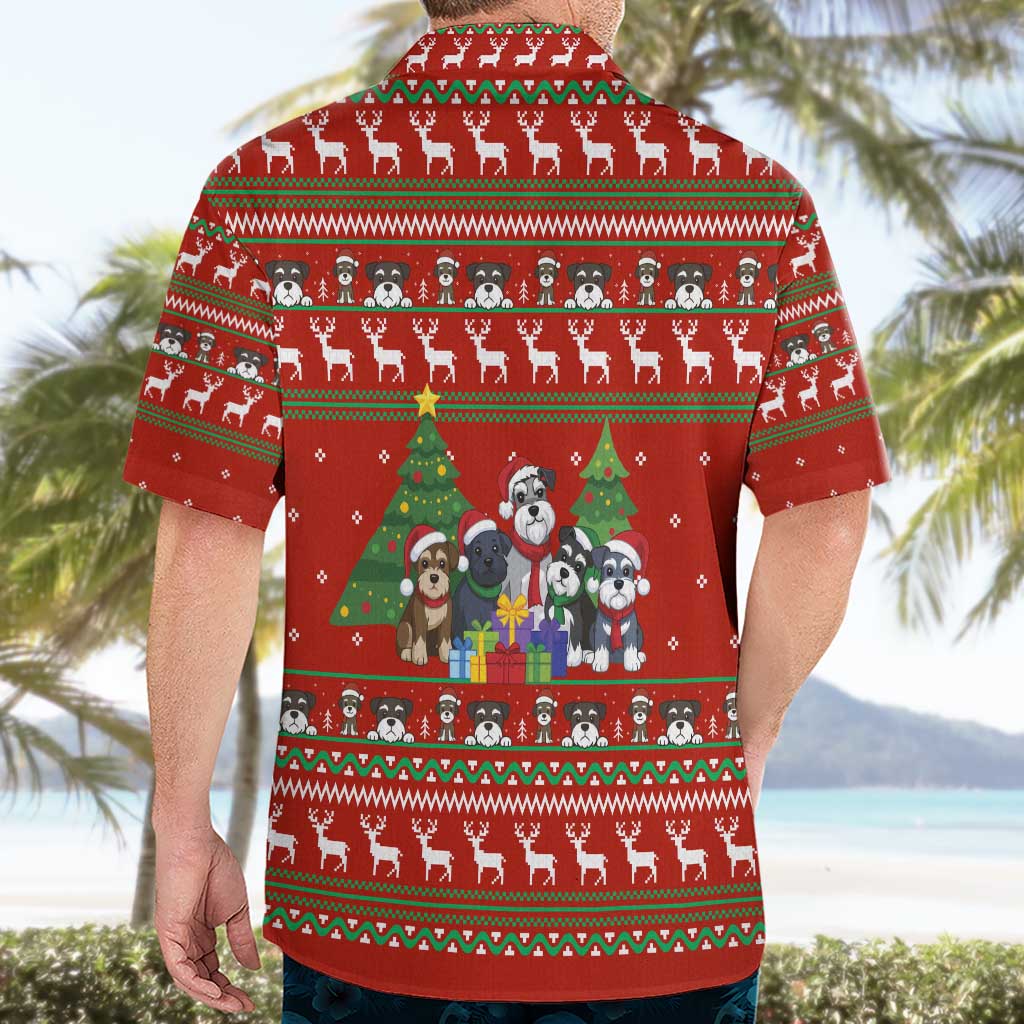 Miniature Schnauzer Family Snow Christmas Hawaiian Shirt Xmas Holiday Patterns - Wonder Print Shop