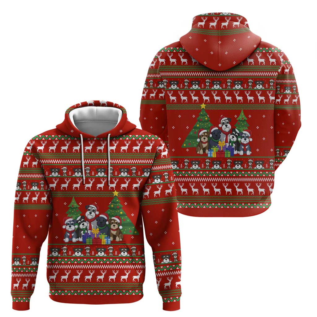 Miniature Schnauzer Family Snow Christmas Hoodie Xmas Holiday Patterns - Wonder Print Shop