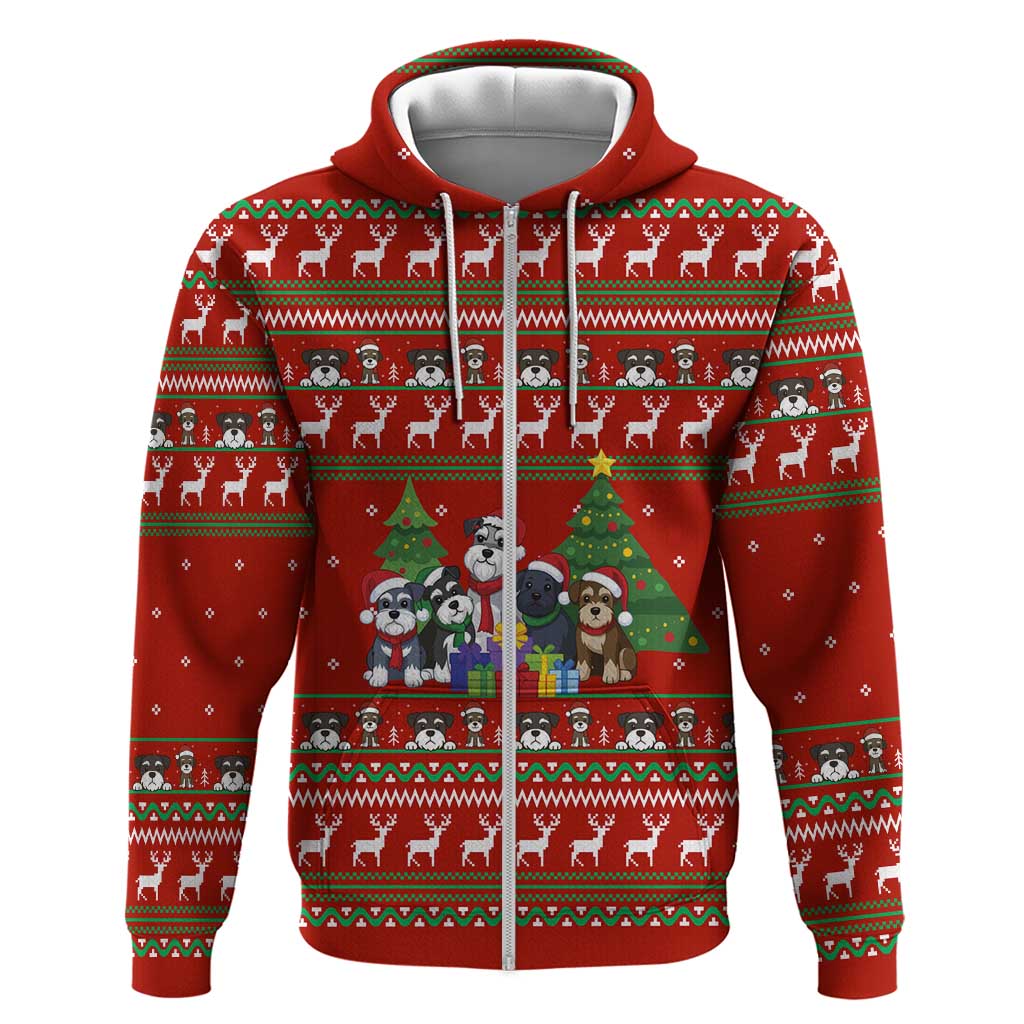Miniature Schnauzer Family Snow Christmas Hoodie Xmas Holiday Patterns - Wonder Print Shop