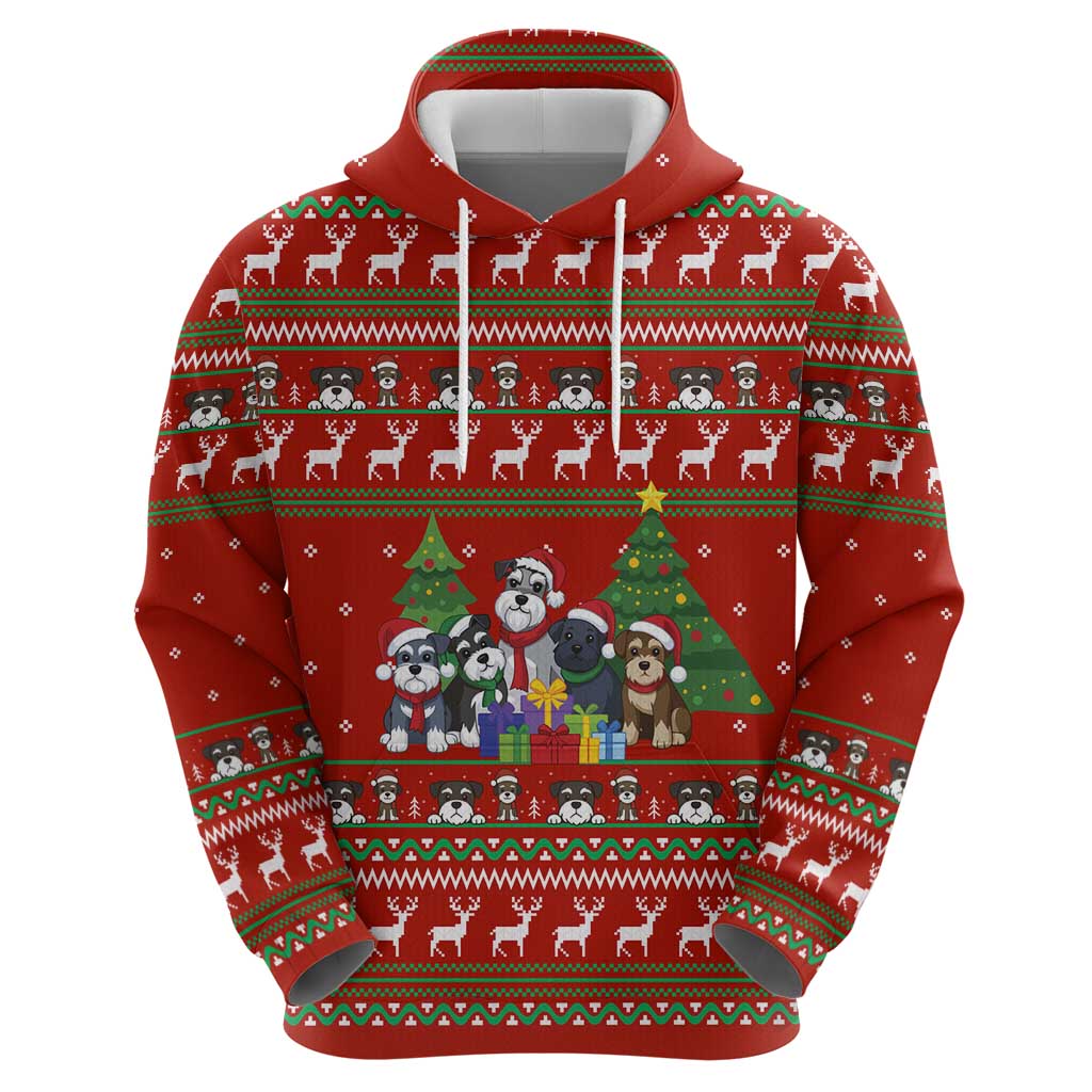Miniature Schnauzer Family Snow Christmas Hoodie Xmas Holiday Patterns - Wonder Print Shop