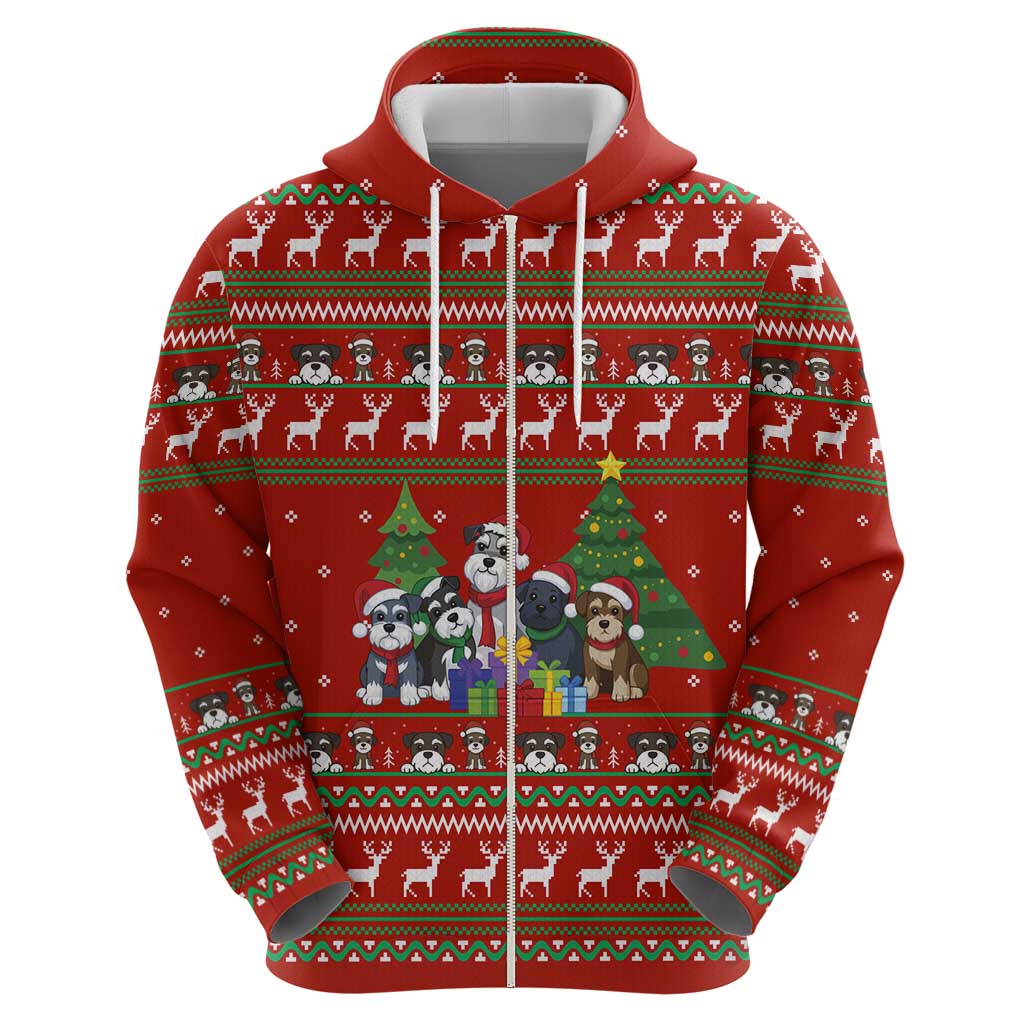 Miniature Schnauzer Family Snow Christmas Hoodie Xmas Holiday Patterns - Wonder Print Shop