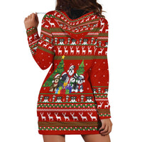 Miniature Schnauzer Family Snow Christmas Hoodie Dress Xmas Holiday Patterns - Wonder Print Shop