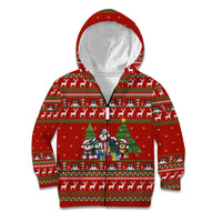 Miniature Schnauzer Family Snow Christmas Kid Hoodie Xmas Holiday Patterns - Wonder Print Shop