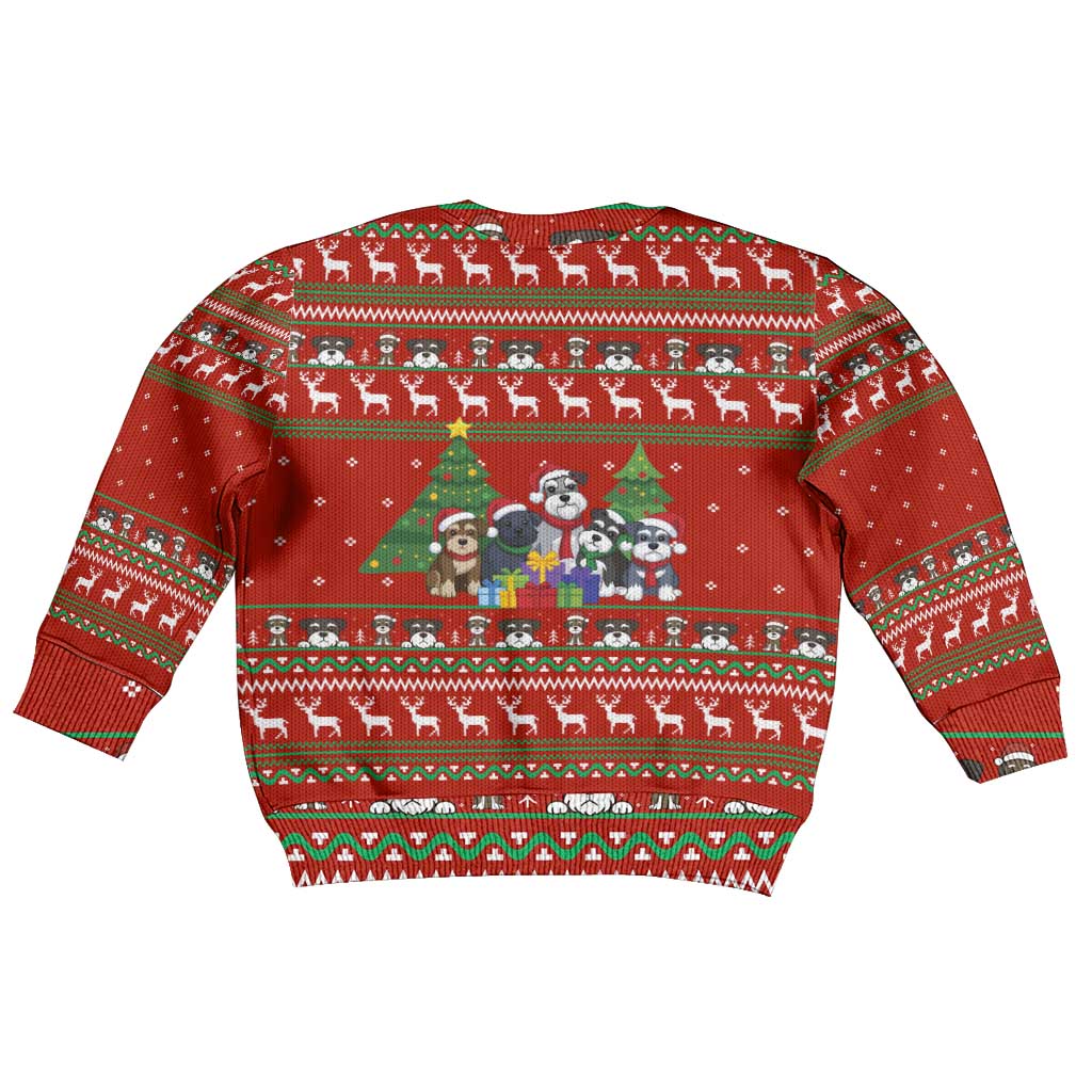 Miniature Schnauzer Family Snow Christmas Kid Ugly Christmas Sweater Xmas Holiday Patterns - Wonder Print Shop