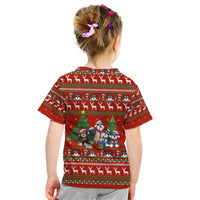 Miniature Schnauzer Family Snow Christmas Kid T Shirt Xmas Holiday Patterns - Wonder Print Shop