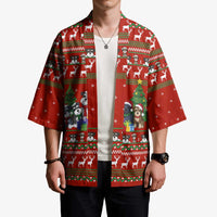 Miniature Schnauzer Family Snow Christmas Kimono Xmas Holiday Patterns - Wonder Print Shop