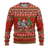 Miniature Schnauzer Family Snow Christmas Ugly Christmas Sweater Xmas Holiday Patterns - Wonder Print Shop